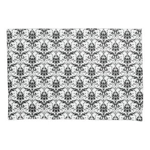 Chic Black and White Damask Pillow Case