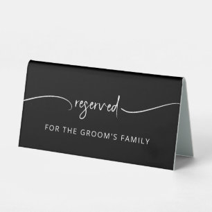 Chic Black and White Fine Calligraphy Reserved