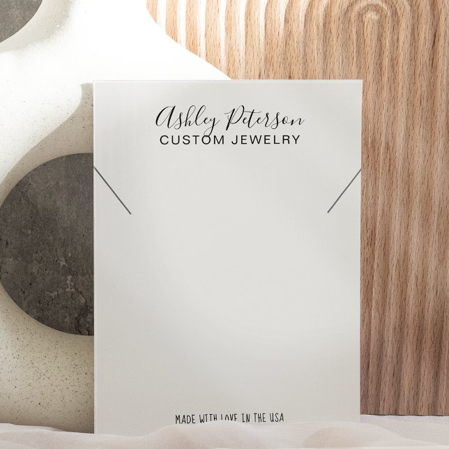 Chic black and white logo jewellery necklace displ (Creator Uploaded)