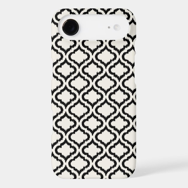 Chic black and white moroccan pattern ikat Case-Mate iPhone case (Back)