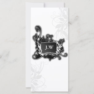 chic black and white Services rack card