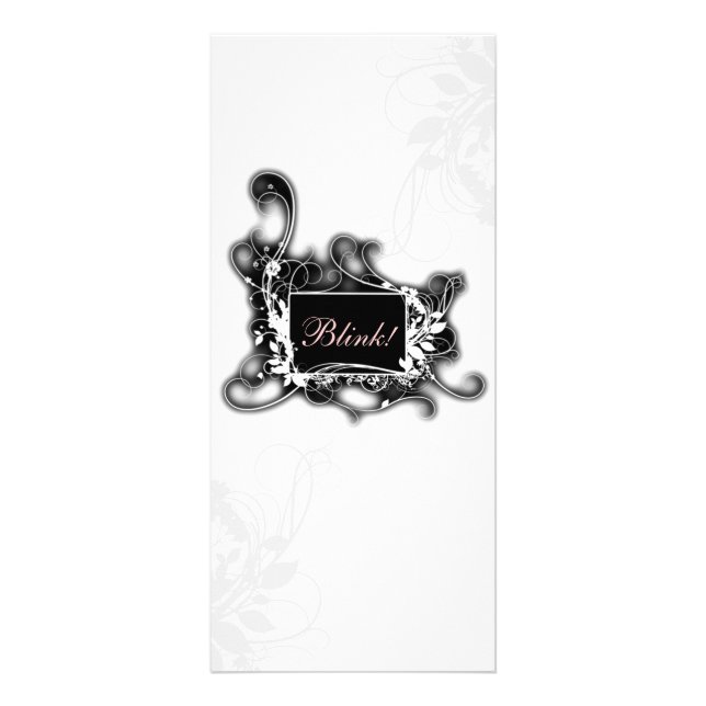 chic black and white Services rack card (Front)