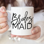 Chic Black Calligraphy Bridesmaid Two-Tone Coffee Mug<br><div class="desc">This chic black calligraphy bridesmaid mug makes the perfect bridesmaid proposal gift. Give this mug to your best friends to ask them to be a part of your bridal party.</div>