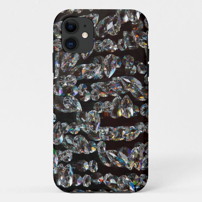 Chic Black Diamond Chrystal Abstract Pattern Gifts Case-Mate iPhone Case (Back)