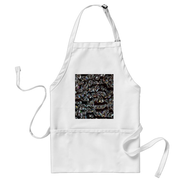 Chic Black Diamond Chrystal Abstract Pattern Gifts Standard Apron (Front)