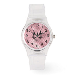 Chic Black Dragon Head & Pink Dragon Scales Watch