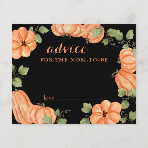 Chic Black Fall Pumpkin Baby Shower Advice