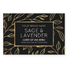 Chic Black & Gold Floral Waterproof Product Label