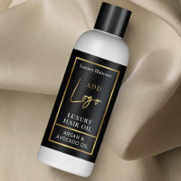 Chic Black & Gold Logo 4 OZ Cosmetic Bottle Label
