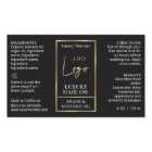 Chic Black & Gold Logo 4 OZ Cosmetic Bottle Label