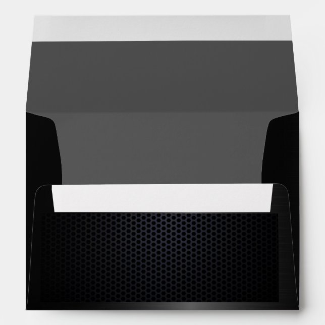 Chic black minimalist modern car business  envelope (Back (Bottom))