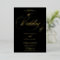 Chic black photo calligraphy wedding gold