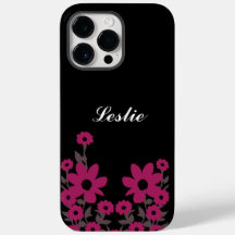 Chic Black & Pink Personalised Minimalist