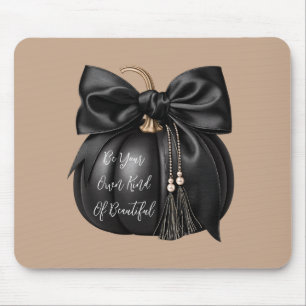 Chic Black Pumpkin Mouse Mat