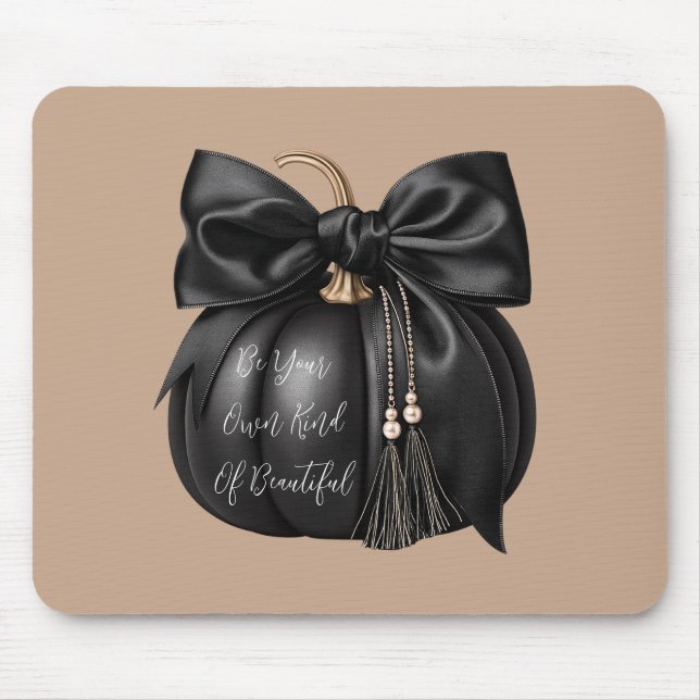 Chic Black Pumpkin Mouse Mat (Front)