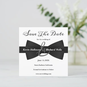 Chic Black Tie Gay Wedding Save The Date