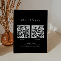 Chic Black Typography Business 2 Apps Scan To Pay