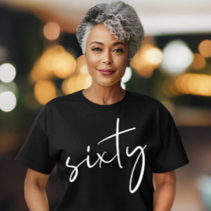 Chic Black White 60th Birthday Party T-Shirt