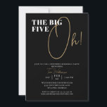 Chic Black White Big 5-Oh Surprise 50th Birthday Invitation<br><div class="desc">Elegant Black & White “Big 5-Oh” Surprise 50th Birthday Invitation Celebrate a milestone in style with this Elegant Black & White “Big 5-Oh” Surprise 50th Birthday Invitation. Perfect for friends, family, or loved ones, this design offers clean typography, bold contrast, and customisable text fields so every detail is just right....</div>