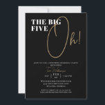 Chic Black White Big 5-Oh Surprise 50th Birthday Invitation<br><div class="desc">Elegant Black & White “Big 5-Oh” Surprise 50th Birthday Invitation Celebrate a milestone in style with this Elegant Black & White “Big 5-Oh” Surprise 50th Birthday Invitation. Perfect for friends, family, or loved ones, this design offers clean typography, bold contrast, and customisable text fields so every detail is just right....</div>