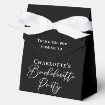Chic Black White Customised Bachelorette Party