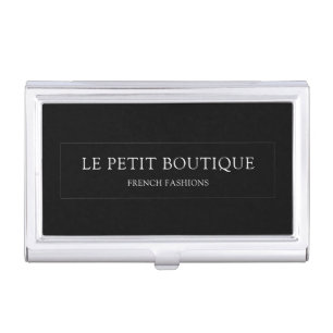 Chic Black White Modern Business Card Case