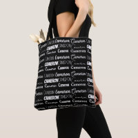 Chic Black White Personalized Name Collage