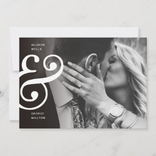 Chic Black + White SAVE THE DATE Ampersand