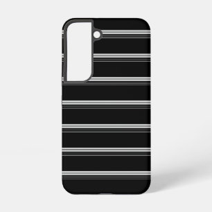 Chic black white striped  samsung galaxy case