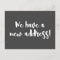 Chic Black White Typography We Moved New Home 