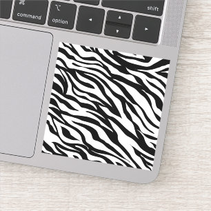 Chic black white zebra print safari birthday party