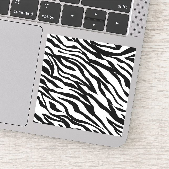 Chic black white zebra print safari birthday party (Detail)
