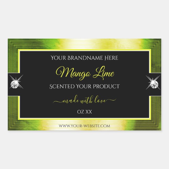 Chic Black Yellow Green Brilliants Product Label (Front)