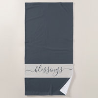 Chic Blessings Dark Blue and Cream