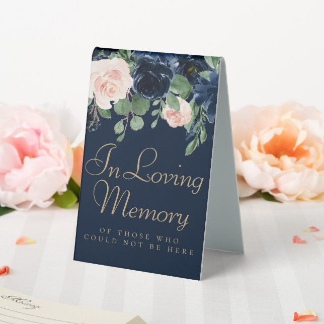 Chic Blooms | Dark Navy Blue and Blush Memorial (In SItu (Wedding))