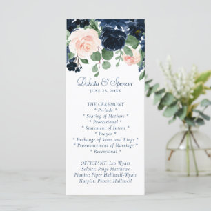 Chic Blooms   Navy Blue and Blush Pink Floral Programme