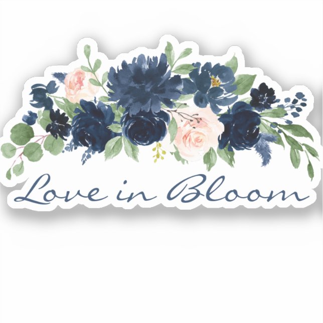 Chic Blooms | Romantic Navy Blush Love in Bloom (Front)