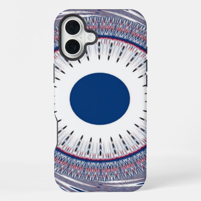 Chic  blue abstract art design iPhone case (Back)