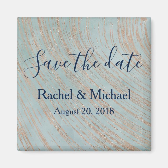 Chic Blue and Copper color Magnet (Front)