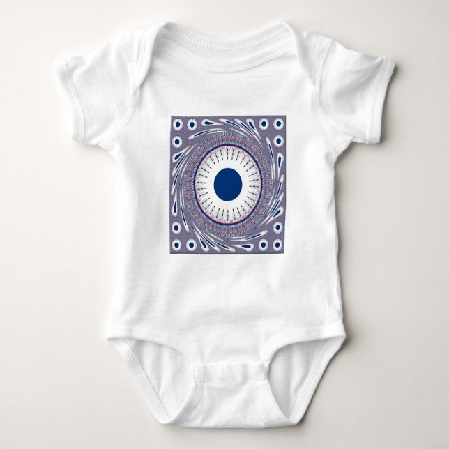 Chic  blue baby bodysuit (Front)