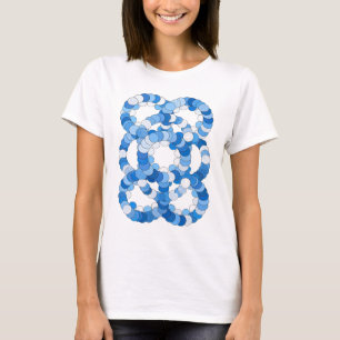 Chic Blue BLUE ICE Slogan Design T-Shirt
