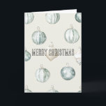 Chic Blue Cream Beach Ocean Christmas Card<br><div class="desc">Chic Blue Cream Beach Ocean Christmas</div>