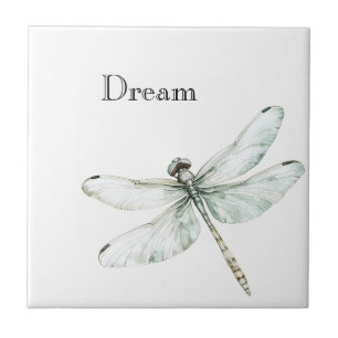 Chic Blue Dragonflies Dream Tile
