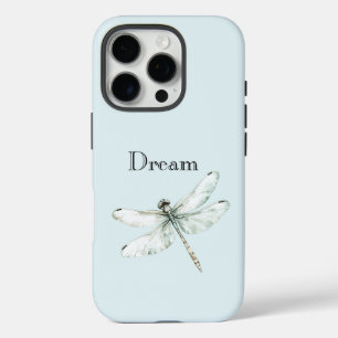 Chic Blue Dragonfly Dream iPhone 16 Pro Case
