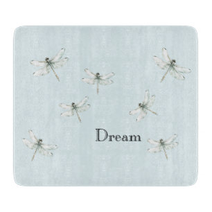 Chic Blue Dragonfly Dream Cutting Board