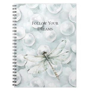 Chic Blue Dragonfly Dream Notebook