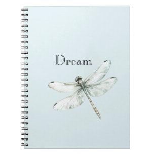 Chic Blue Dragonfly Dream Notebook
