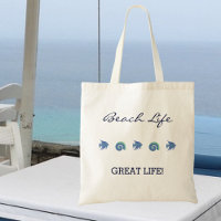 Chic Blue Fish and Shells Beach Life