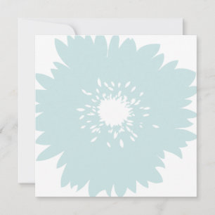 Chic Blue Flower Birthday Invitation