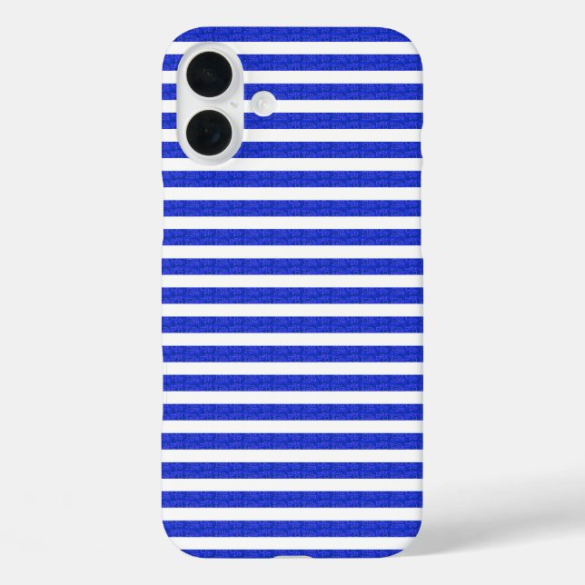Chic Blue Geometric Phone Case (Back)